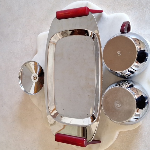 SALE! Glohill MCM vintage cream and sugar set on tray - Picture 8 of 10